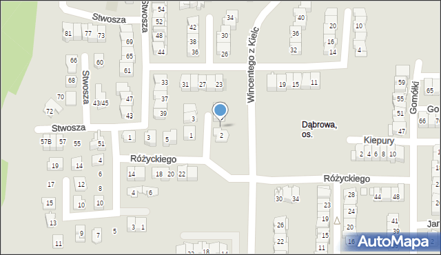 Kielce, Styki Jana, 4, mapa Kielc