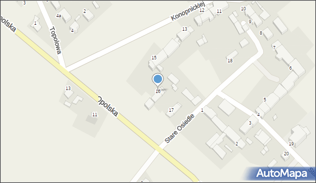 Kielcza, Stare Osiedle, 16, mapa Kielcza