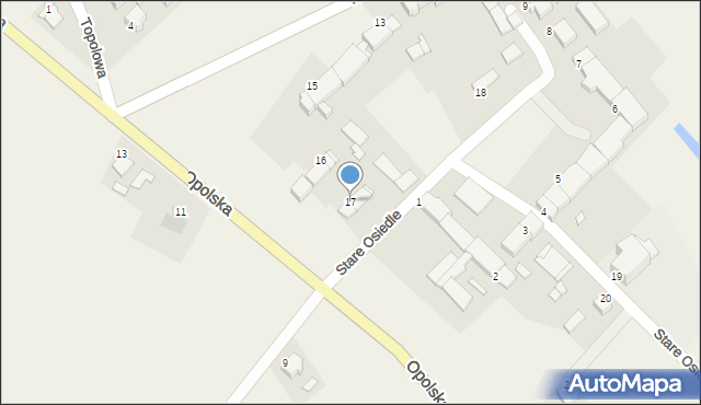 Kielcza, Stare Osiedle, 17, mapa Kielcza
