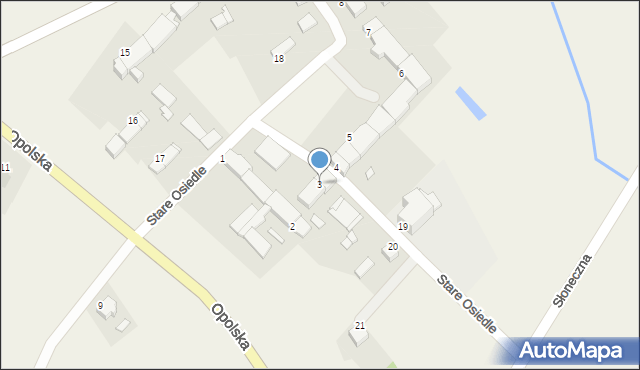 Kielcza, Stare Osiedle, 3, mapa Kielcza