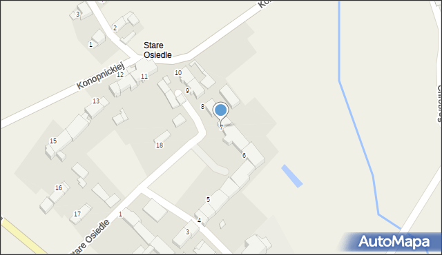 Kielcza, Stare Osiedle, 7, mapa Kielcza