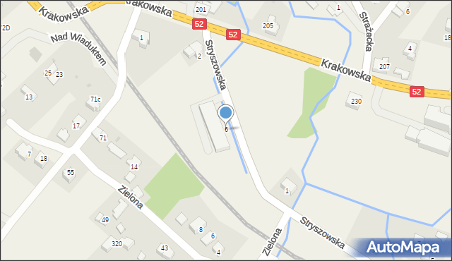 Klecza Dolna, Stryszowska, 6, mapa Klecza Dolna