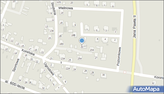 Kleczew, Stodolna, 21, mapa Kleczew