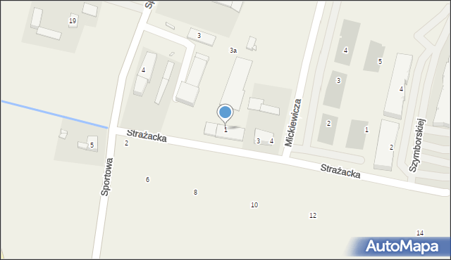 Kleszczewo, Strażacka, 1, mapa Kleszczewo