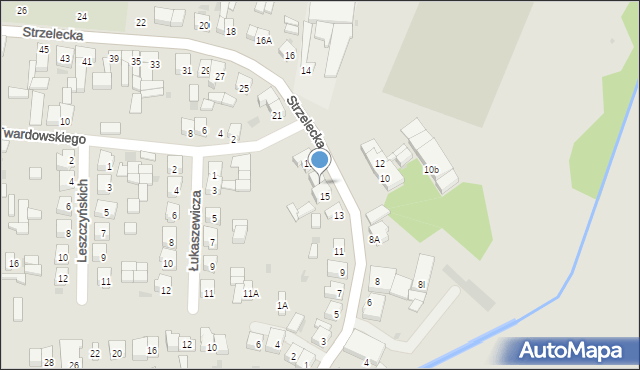 Kobylin, Strzelecka, 17, mapa Kobylin