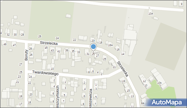 Kobylin, Strzelecka, 29, mapa Kobylin
