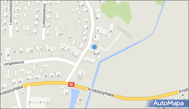 Kobylin, Strzelecka, 4, mapa Kobylin