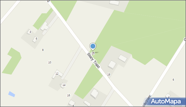 Kocerany, Stary Trakt, 15, mapa Kocerany