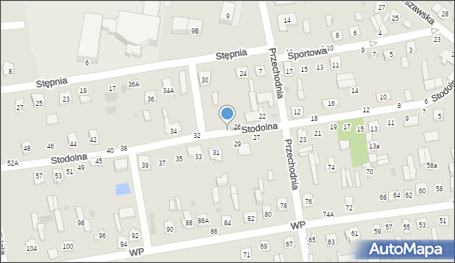 Kock, Stodolna, 28, mapa Kock