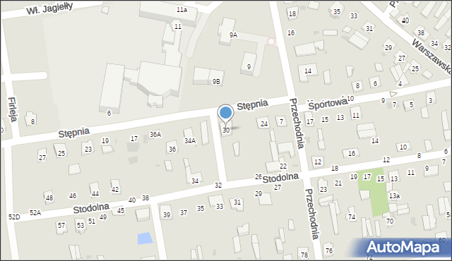 Kock, Stodolna, 30, mapa Kock