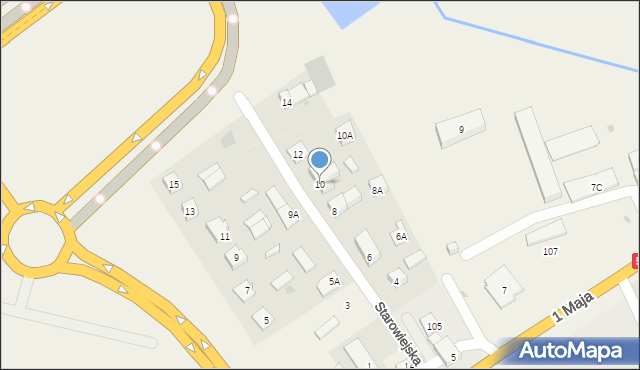 Kołbiel, Starowiejska, 10, mapa Kołbiel