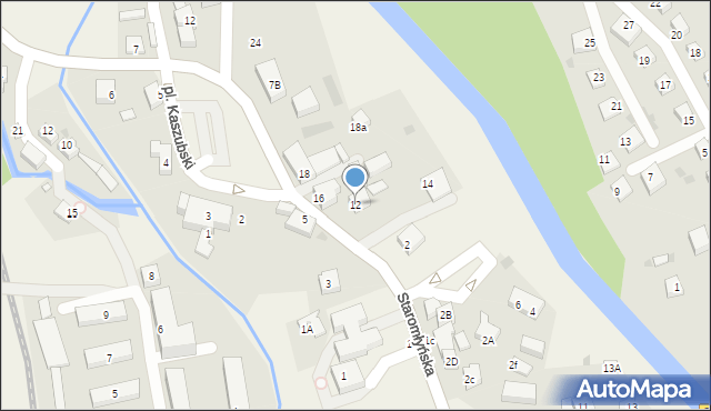 Kolbudy, Staromłyńska, 12, mapa Kolbudy