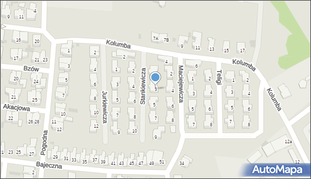 Kołobrzeg, Stankiewicza Mamerta, 3, mapa Kołobrzegu