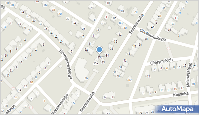 Kołobrzeg, Starynowska, 35b, mapa Kołobrzegu