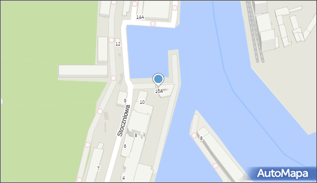 Kołobrzeg, Stoczniowa, 10A, mapa Kołobrzegu