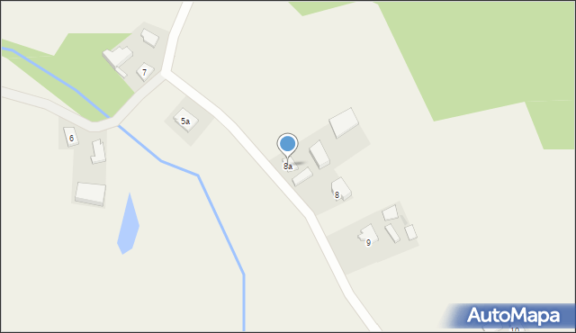 Kolonia Ostrowicka, Stary Młyn, 8a, mapa Kolonia Ostrowicka