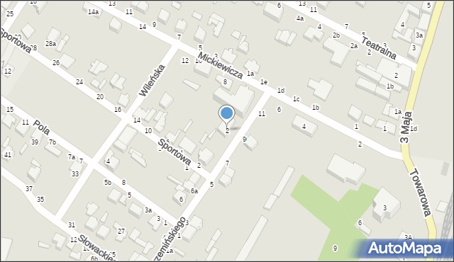 Koluszki, Strzemińskiego, 2, mapa Koluszki