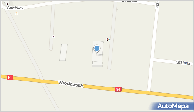 Komorniki, Strefowa, 10, mapa Komorniki