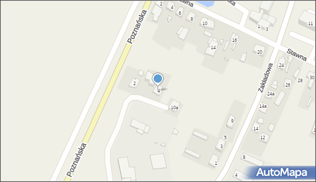 Komorniki, Stawna, 8A, mapa Komorniki