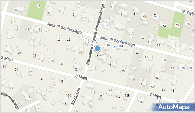 Komorów, Stanisława Augusta Poniatowskiego, 7, mapa Komorów