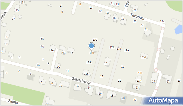 Komorów, Stara Droga, 13B, mapa Komorów