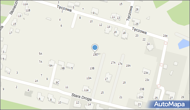 Komorów, Stara Droga, 13C, mapa Komorów