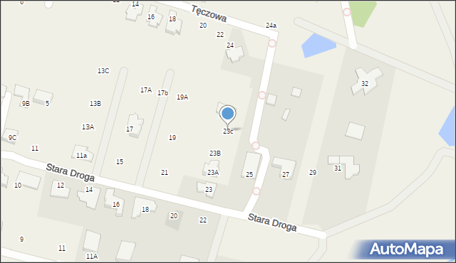 Komorów, Stara Droga, 23c, mapa Komorów