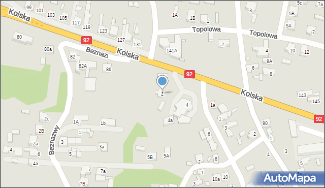 Konin, Studzienna, 2, mapa Konina