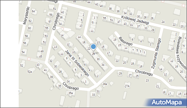 Konin, Stanisława Augusta Poniatowskiego, 26, mapa Konina