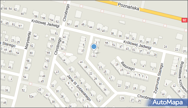 Konin, Stanisława Augusta Poniatowskiego, 9, mapa Konina