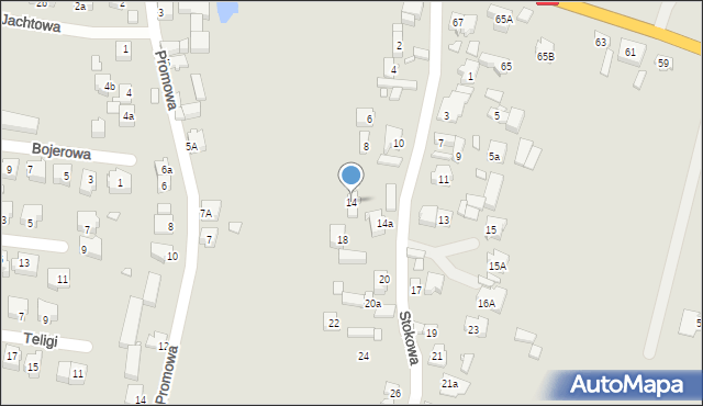 Konin, Stokowa, 14, mapa Konina