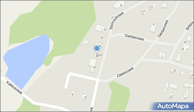 Konin, Storczykowa, 18, mapa Konina