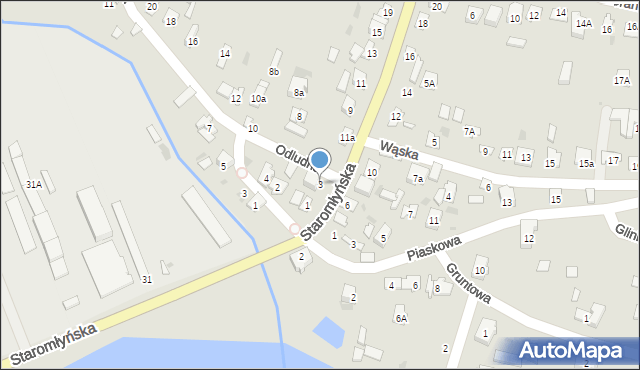 Końskie, Staromłyńska, 3, mapa Końskie