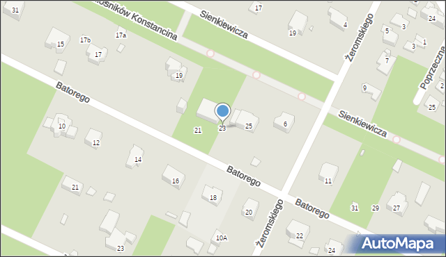 Konstancin-Jeziorna, Stefana Batorego, 23, mapa Konstancin-Jeziorna