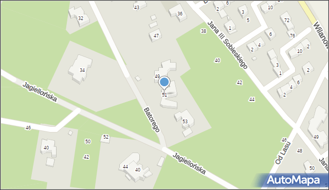 Konstancin-Jeziorna, Stefana Batorego, 51, mapa Konstancin-Jeziorna