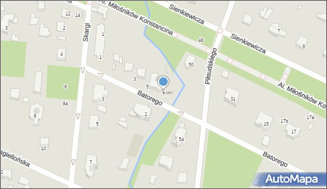 Konstancin-Jeziorna, Stefana Batorego, 7, mapa Konstancin-Jeziorna
