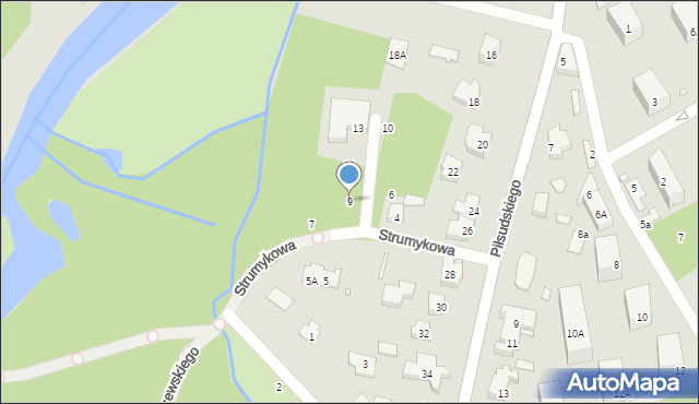 Konstancin-Jeziorna, Strumykowa, 9, mapa Konstancin-Jeziorna