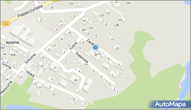 Konstancin-Jeziorna, Stawowa, 10, mapa Konstancin-Jeziorna