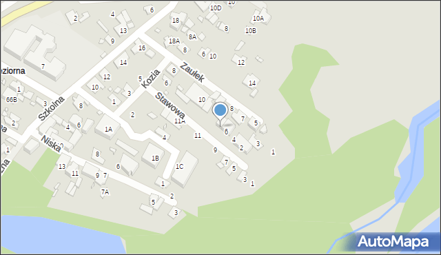 Konstancin-Jeziorna, Stawowa, 6A, mapa Konstancin-Jeziorna