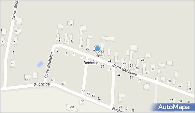 Konstantynów Łódzki, Stare Bechcice, 14, mapa Konstantynów Łódzki