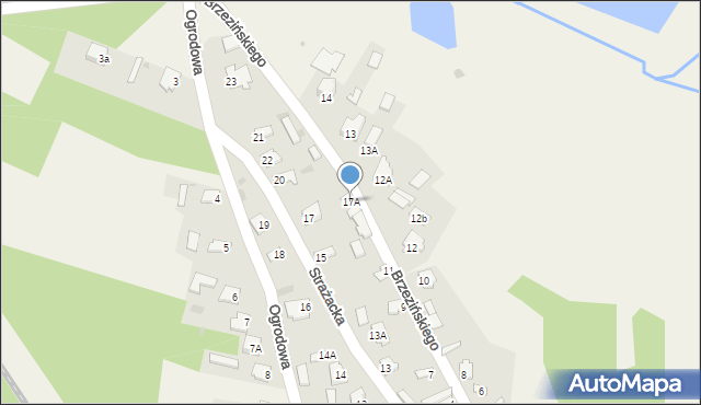 Kornica, Strażacka, 17A, mapa Kornica