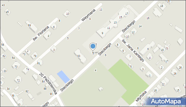 Kórnik, Steckiego Zbigniewa, prof., 5, mapa Kórnik