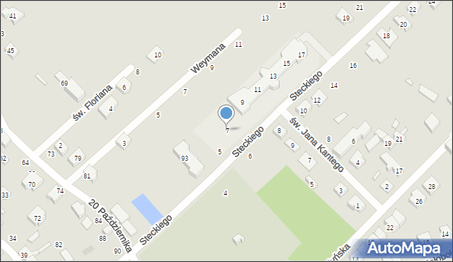 Kórnik, Steckiego Zbigniewa, prof., 7, mapa Kórnik