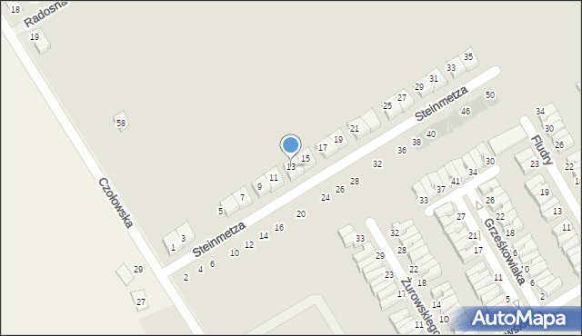 Kórnik, Steinmetza Pawła, ks., 13, mapa Kórnik
