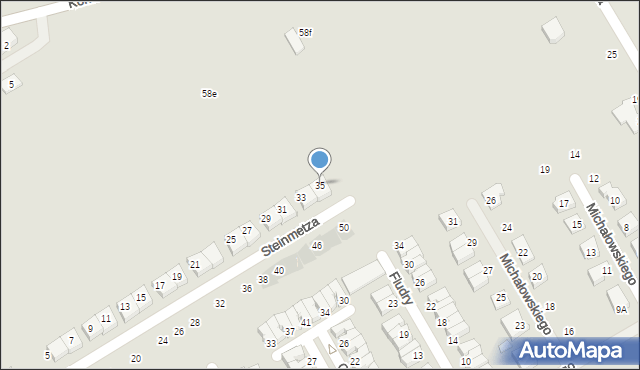 Kórnik, Steinmetza Pawła, ks., 35, mapa Kórnik
