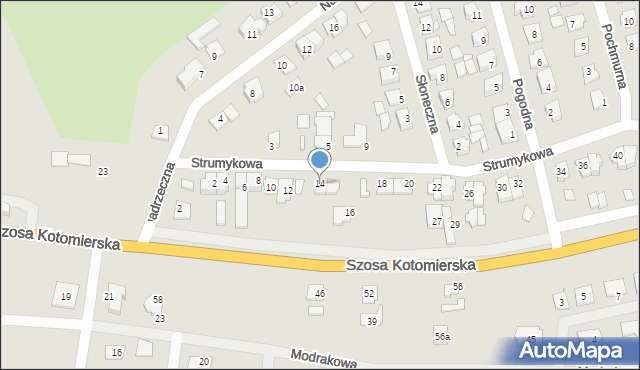 Koronowo, Strumykowa, 14, mapa Koronowo