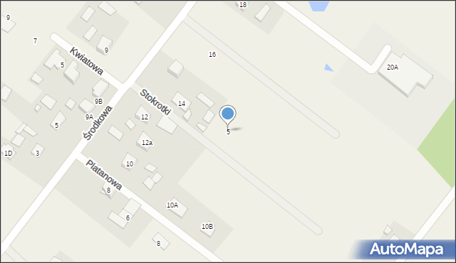 Korytów A, Stokrotki, 5, mapa Korytów A