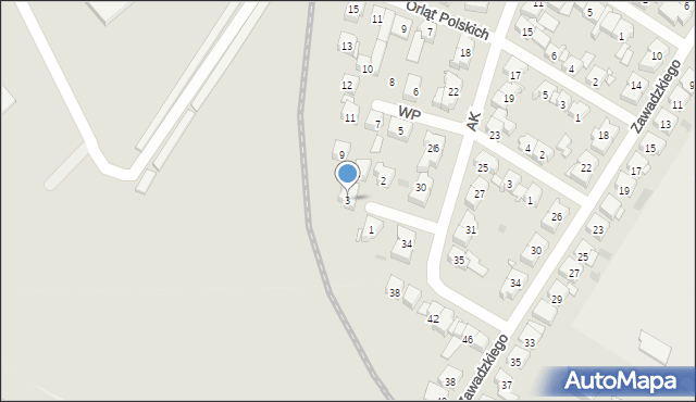 Kościan, Stamma Feliksa, 3, mapa Kościan