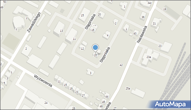 Kościan, Stępniaka Leona, ks., 10, mapa Kościan