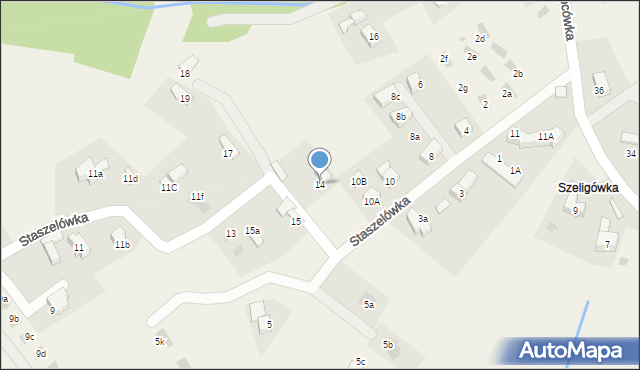 Kościelisko, Staszelówka, 14, mapa Kościelisko